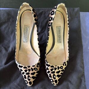 Jimmy Choo Leopard Print Kitten Heel